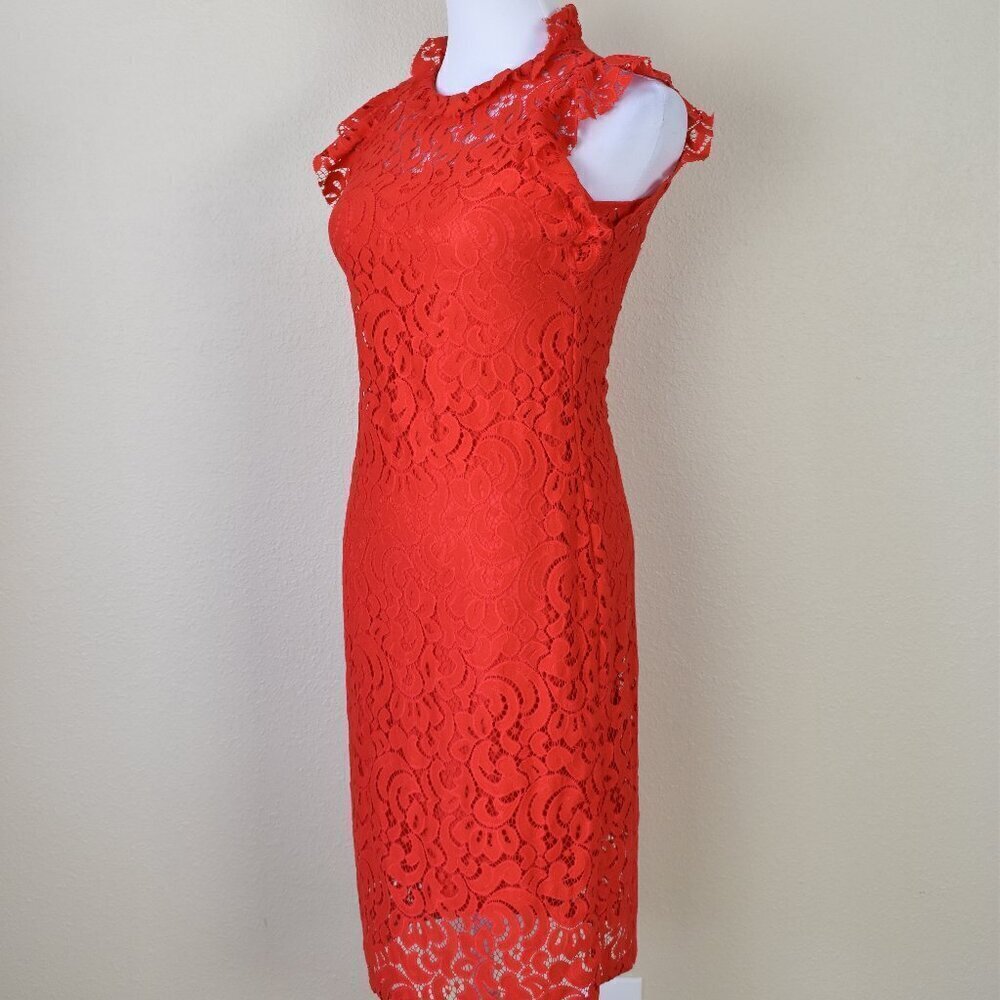 Alexia Admor Kendall Red Lace Sheath Dress XS - Picture 3 of 10